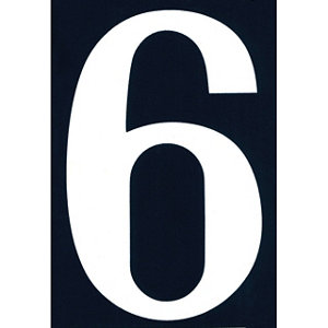 Numéro rue chiffre chiffre 6 adhésif 110 x 75 mm