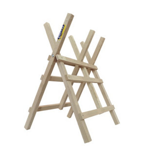 Chevalet à bûches PERRIN en bois naturel 90x63 cm avec 3 pieds