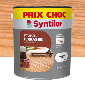 Saturateur terrasse bois extérieur incolore 5 L