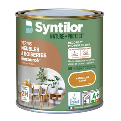 Vernis meubles et boiseries Biosourcé Syntilor effet chêne satiné - vue 2