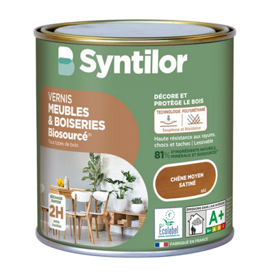 Vernis meubles et boiseries Biosourcé Syntilor effet chêne moyen satiné - vue 2