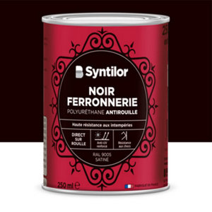 Peinture ferronnerie - noir satiné - 0,25 L