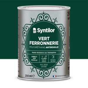 Peinture ferronnerie verte satinée 0,25 L
