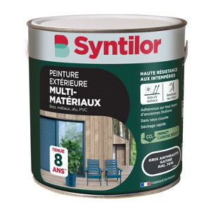 Peinture extérieure multisupport gris anthracite satinée 2 L