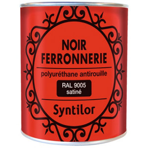 Peinture ferronnerie - noir satiné - 0,75 L