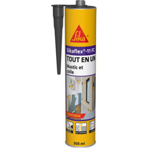 Mastic colle 11 FC+, calfeutre, colle, étanchéifie anthracite