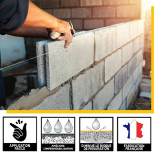 Résine d'accrochage Sikadher-80 GP blanc, en bidon de 2 L