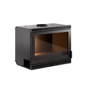 Insert à bois anthracite 8 kw IROCCO TURBO - H.55 x L.70 x P.46,1 cm