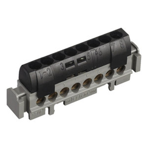 Bornier 8 bornes phase câble 1,5mm² à 16mm².