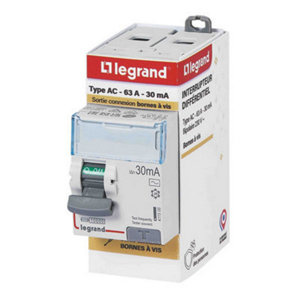 Interrupteur Différentiel Bipolaire - 63 Ampères 30 MA Type AC