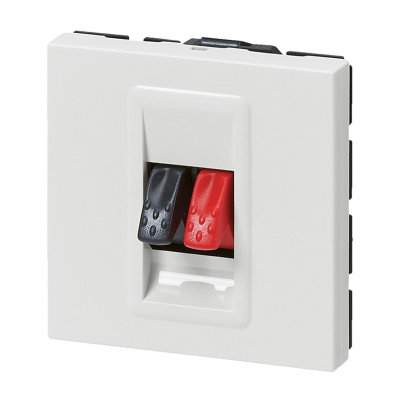 Prise haut parleur simple 2 modules Legrand Mosaïc