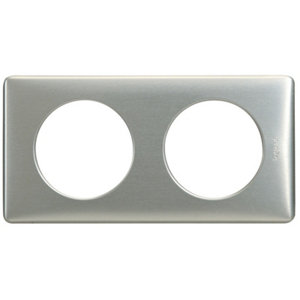 Plaque 2 POSTES CELIANE coloris Titane