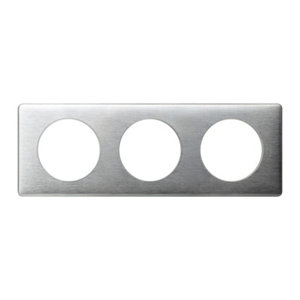 Plaque 3 POSTES CELIANE coloris Aluminium