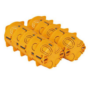 Lot de 10 boîtes d'encastrement pour cloison sèche prof. 40 mm diam. 67 mm