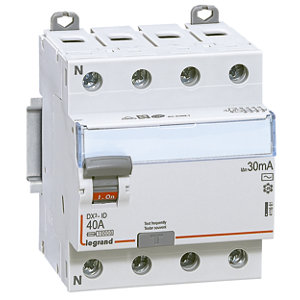 Interrupteur différentiel tétrapolaire 30 mA 40A type AC