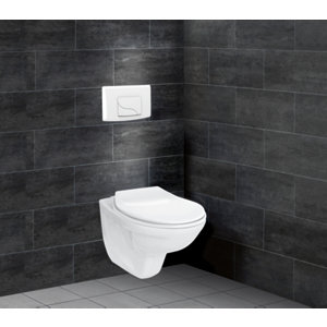 Pack WC suspendu avec bâti-support acier renforcé réglable BASIA – H. 110-120 x L. 35 x P. 24,5 cm