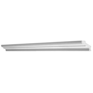 Corniche baguette pour murs et plafonds en polystyrène extrudé, L. 2 m 35x32 mm