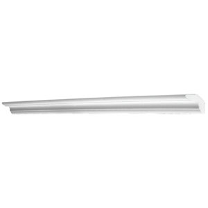 Corniche baguette pour murs et plafonds en polystyrène extrudé, L. 2 m 30x30 mm