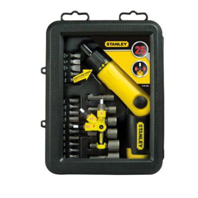 Coffret de vissage 25 pièces Stanley avec tournevis et embouts PH PZ T HEX Carré - vue 2