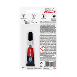 Colle forte en gel super glue-3 power gel, transparente - tube 3 g