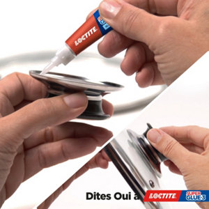 Colle liquide super glue-3 spécial verre, résistante eau et détergents, transparente, 3 g