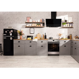 Hotte noire 4 vitesses pour cuisine - L. 90 cm