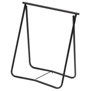 Tréteau pliant en acier multi-usage noir 74 x 74 cm