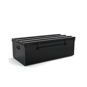 Cantine acier noir 175 L avec poignées L.100 x l.55 x H.40 cm