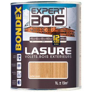 Lasure 12 ANS couleur chêne tous supports 1 L