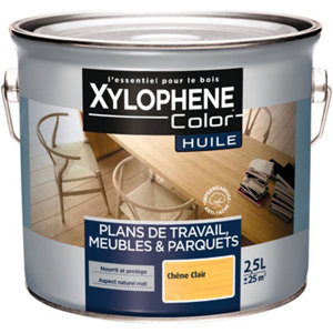 Huile de 2,5 L aspect mat naturel et incolore pour plan de travail et parquet
