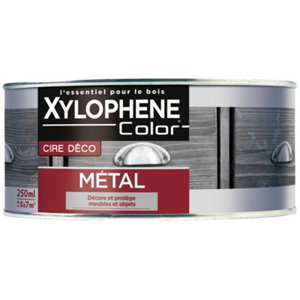 Cire pour bois intérieur aspect métal wenge argent 250 ml