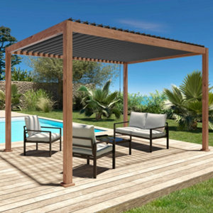 Pergola 4x3 m imitation bois