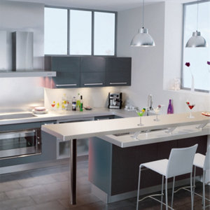 Pied Zoom rapide aluminium noir H. réglable de 730 à 1100 mm