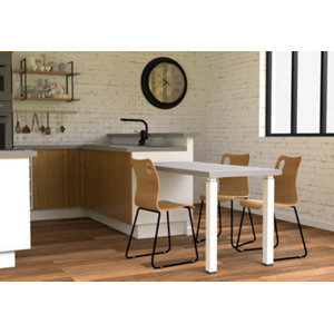 Pied Réglable Zoom - Acier Blanc - 60x60 mm - H. 700 à 1100 mm