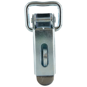 Fermoir avec porte-cadenas et crochet en acier zingué 76 mm