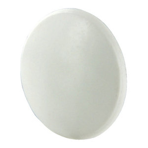 20 cache-vis blancs en plastique pour vis VBA à empreinte cruciforme Ø 3 à 5 mm