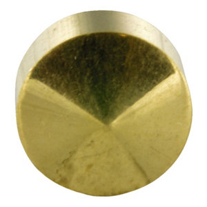 4 caches-vis coniques de marbrier en laiton Ø 16 mm