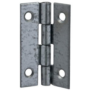 2 charnières en acier zingué 25x40x0,9 mm