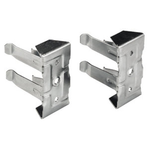 2 clips en acier zingué pour fixation de plinthe