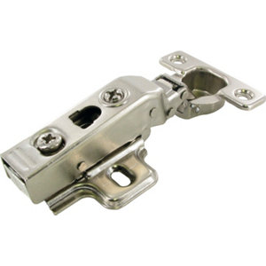 6 charnières invisibles clipsables en acier nickelé pour meubles et caissons