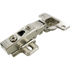 2 charnières invisibles clipsables acier nickelé pour meubles et caissons