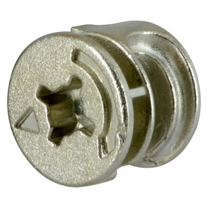 Ferrure d'assemblage à excentrique acier, zamak et plastique Ø 15 mm