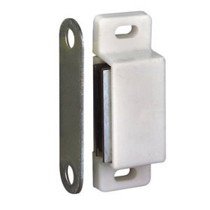 Loqueteau magnétique blanc en PVC pour construction