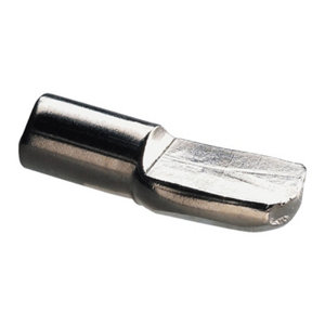 Lot de 24 taquets en acier nickelé pour étagères Ø 5 mm