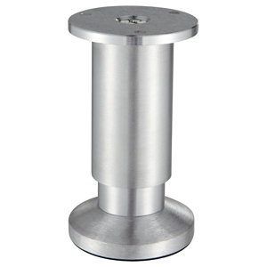 Pied de caisson en aluminium brut Ø 38 mm H.150 cm