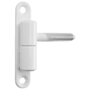 Fiche à visser à platine en acier époxy blanc Ø 13 mm