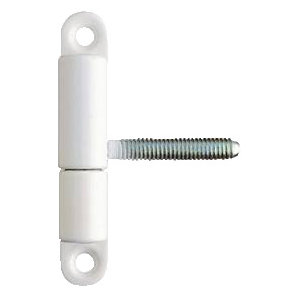 Fiche à visser à platine en acier époxy blanc Ø 13 mm