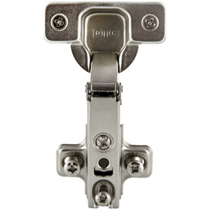 2 charnières invisibles acier nickelé pour porte à recouvrement - Ø 35 mm