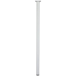 Pied rond en acier blanc Ø 30 mm H. 800 mm