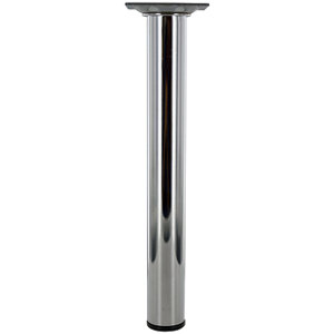Pied rond en acier chromé Diam. 30 mm